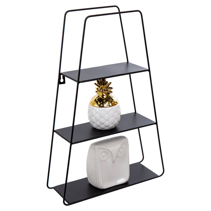 Ivy Bronx Leachville 3 Piece Metal Tiered Shelf with Adjustable Shelves